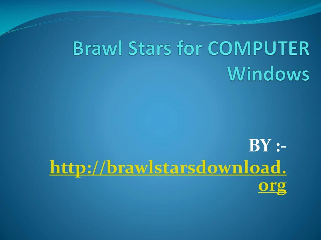 brawl stars for computer windows
