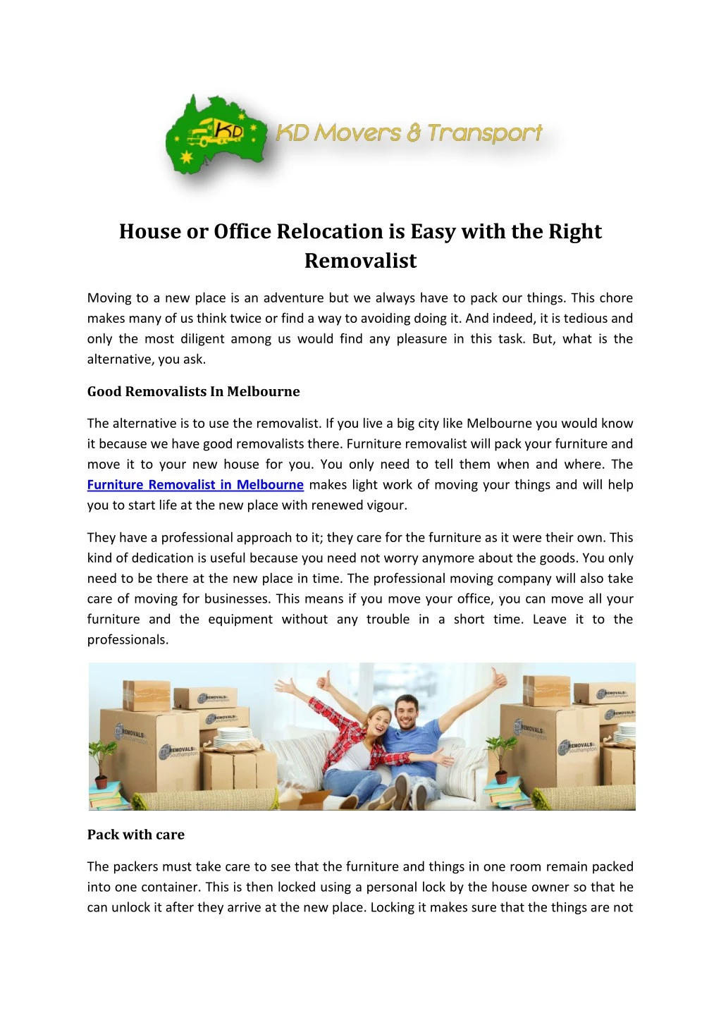 house or office relocation is easy with the right