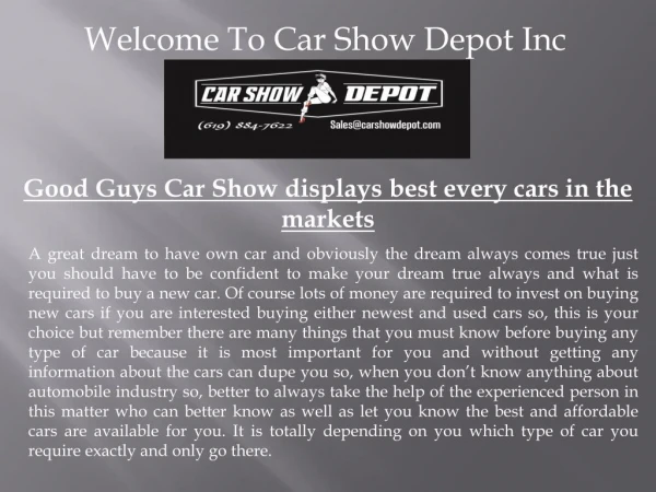 Good Guys Car Show- showcarboardz.com