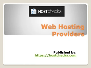 Web Hosting Providers - slide 1