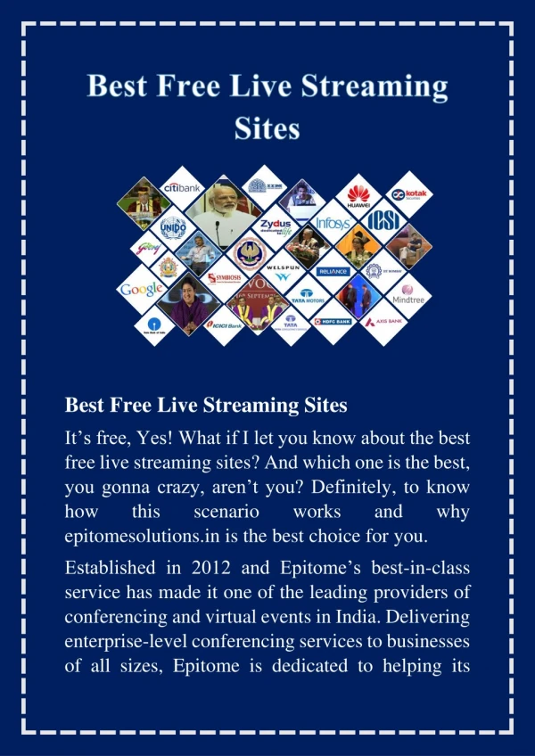 best free live streaming sites