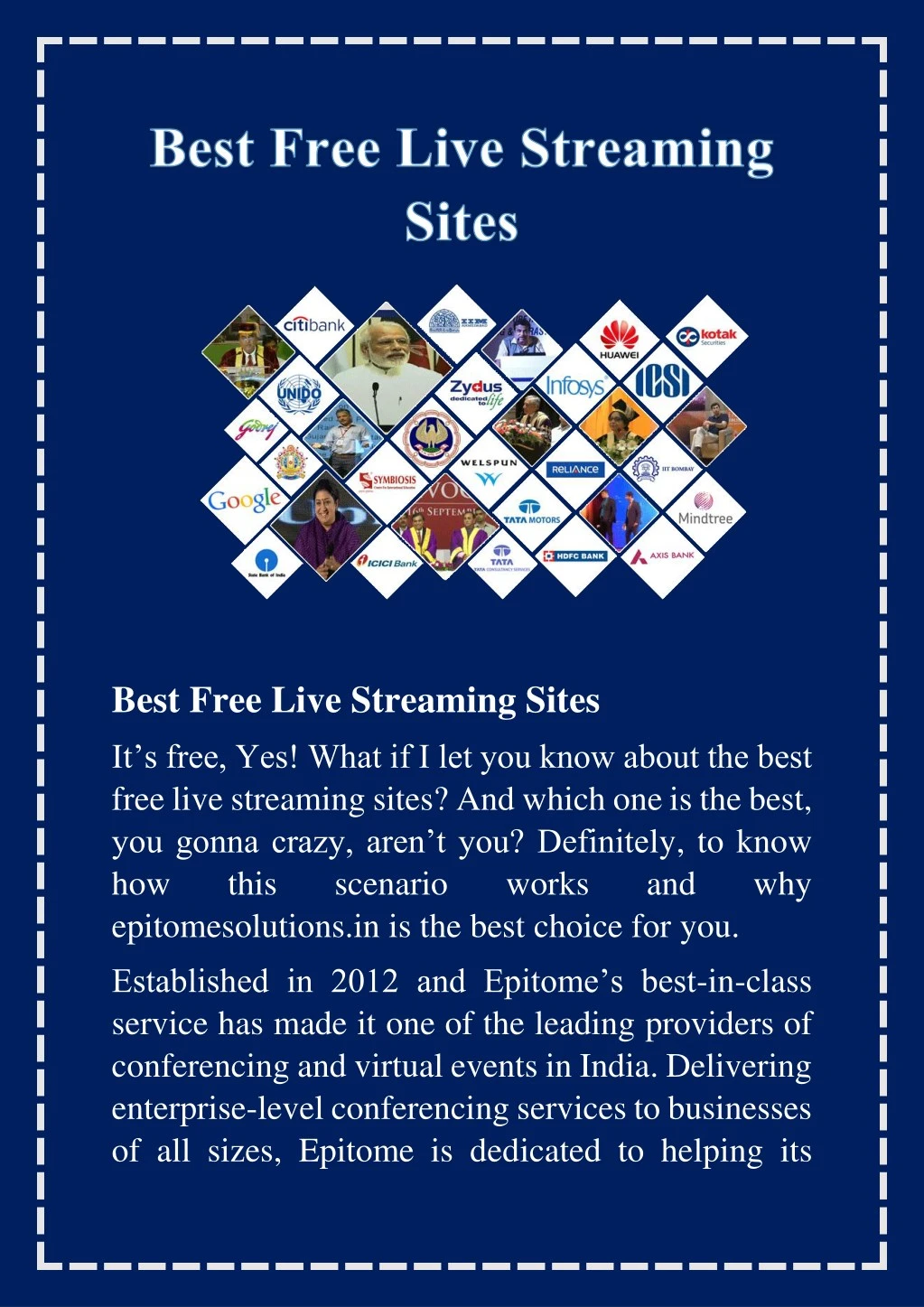 best free live streaming sites it s free yes what