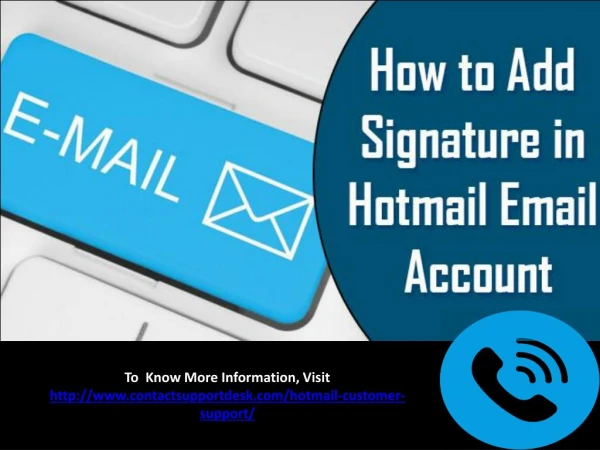 How we can Create Signature in Hotmail Account