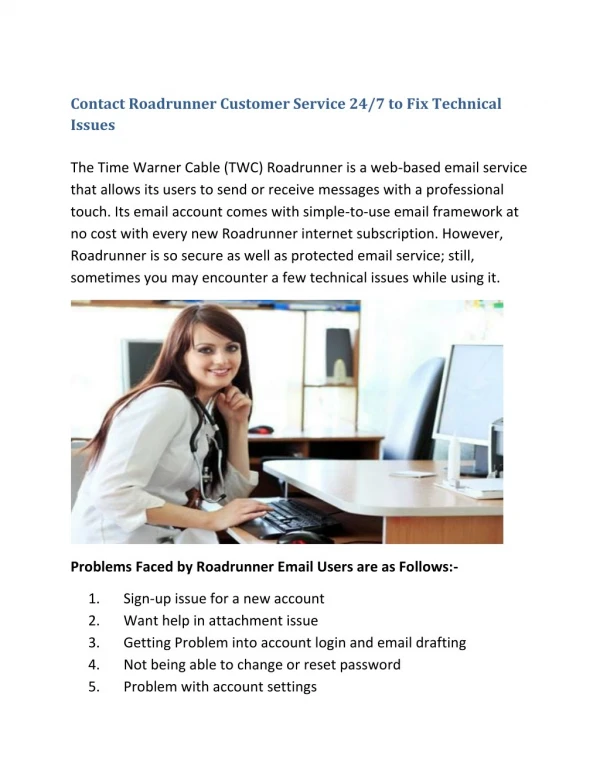 Contact Roadrunner Customer Service 24/7 to Fix Technical Issues