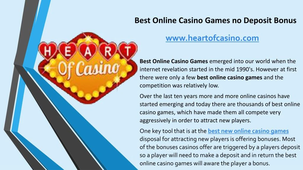 best online casino games no deposit bonus