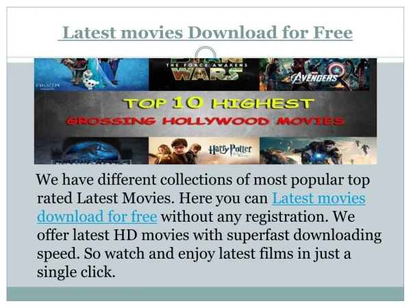 Latest movies download for free