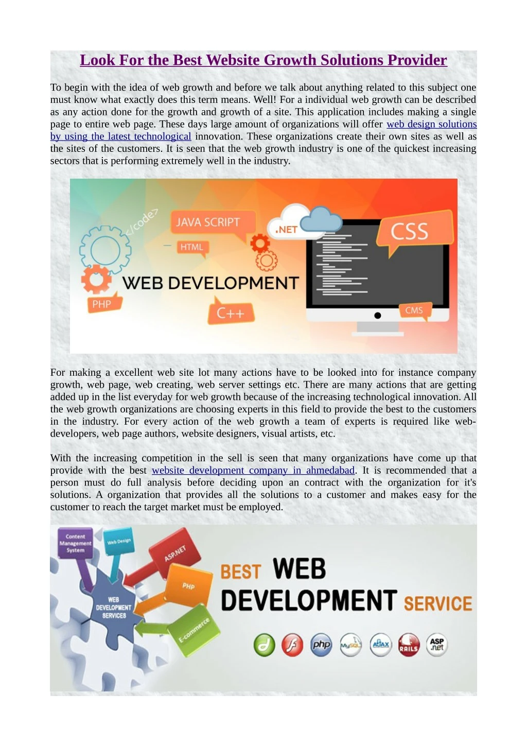 look for the best website growth solutions
