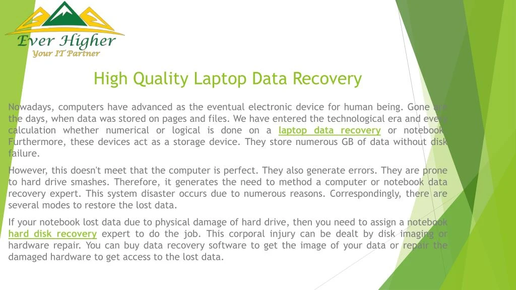 high quality laptop data recovery