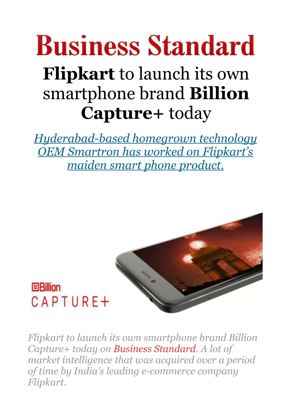 flipkart to launch its own smartphone brand