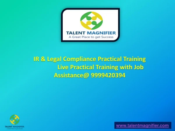 IR & Legal Compliance Training Course