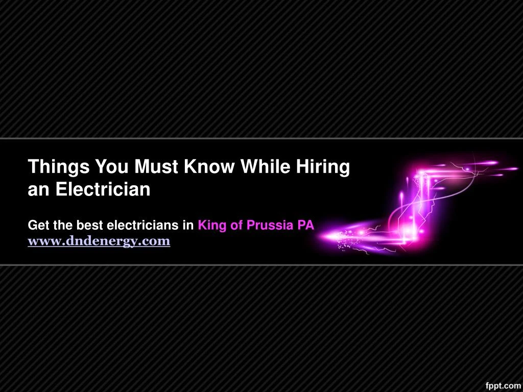 things you must know while hiring an electrician