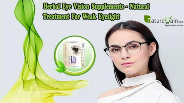 Herbal Eye Vision Supplements - Natural Treatment for Weak Eyesight