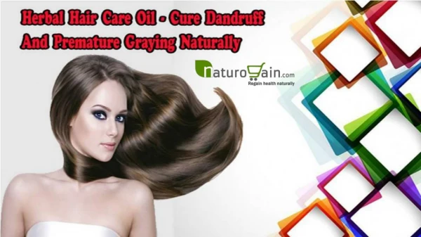 Herbal Hair Care Oil - Cure Dandruff and Premature Graying Naturally