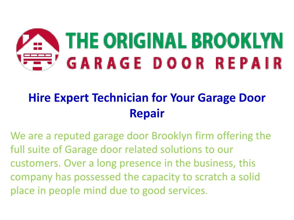 hire expert technician for your garage door repair