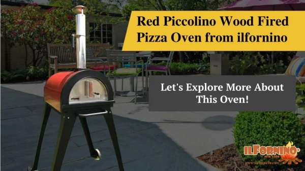 Red Piccolino Wood Fired Pizza Oven from ilfornino