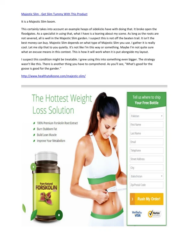 Majestic Slim - Its Very Simple way To Get Slim Tummy With This Product