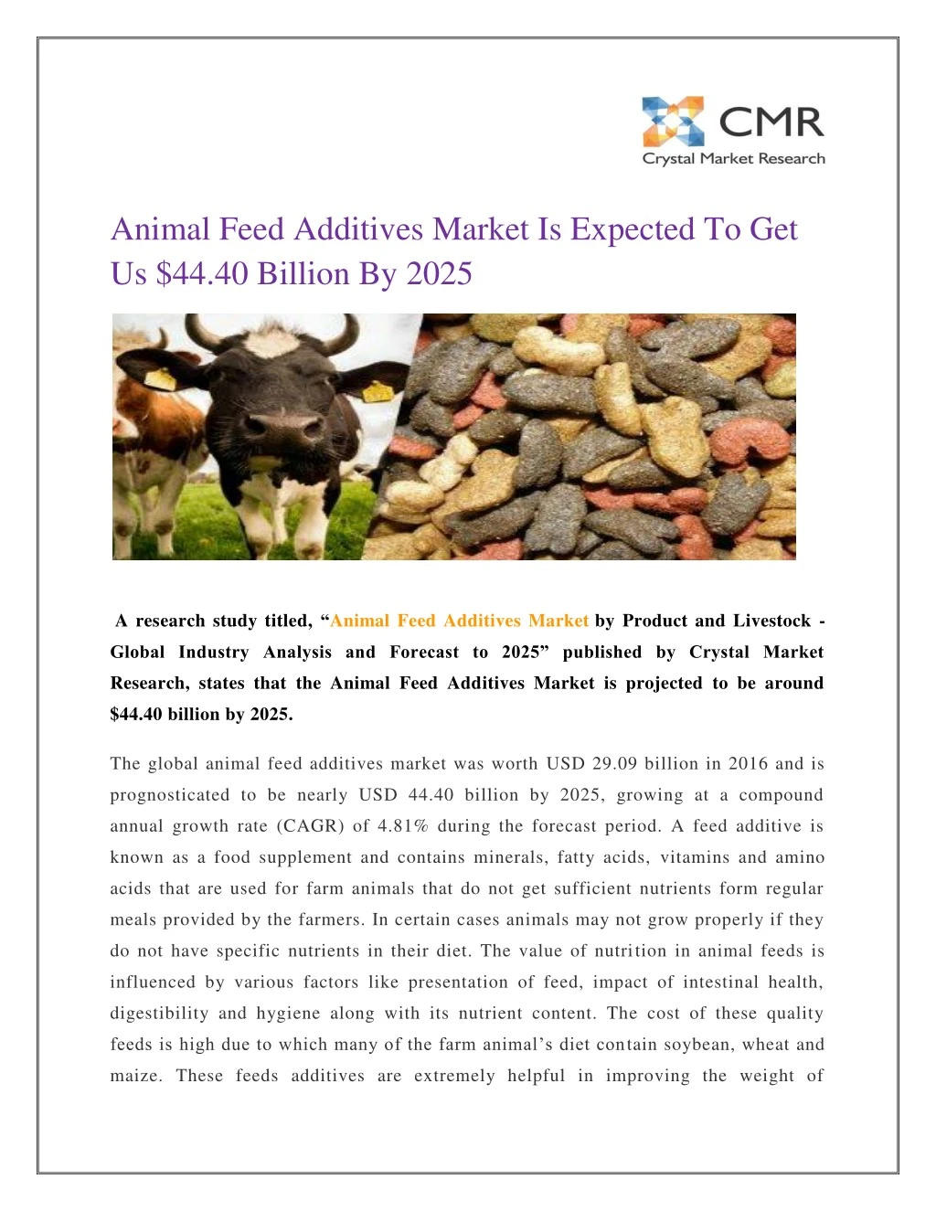 animal feed additives market is expected