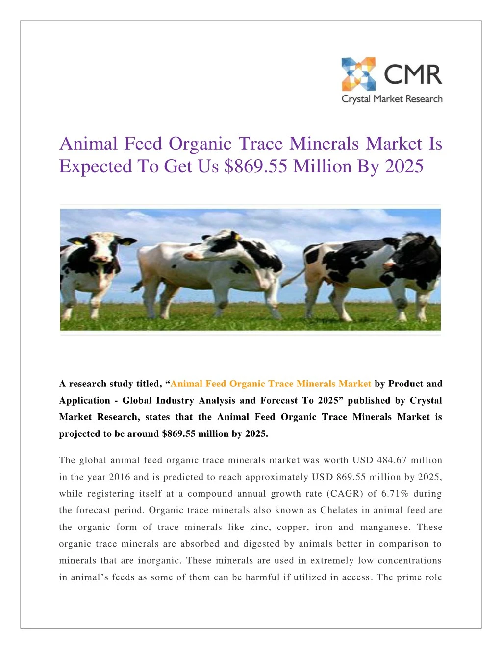 animal feed organic trace minerals market