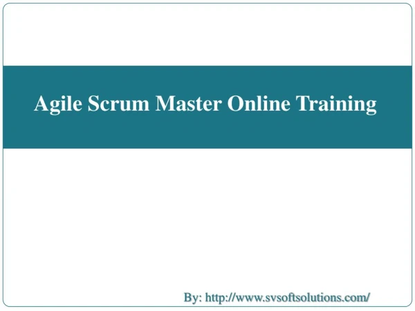 Agile Scrum Online Training