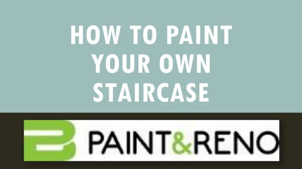 How to Paint your own staircase