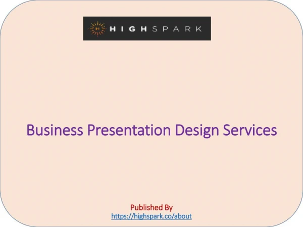 Business Presentation Design Services