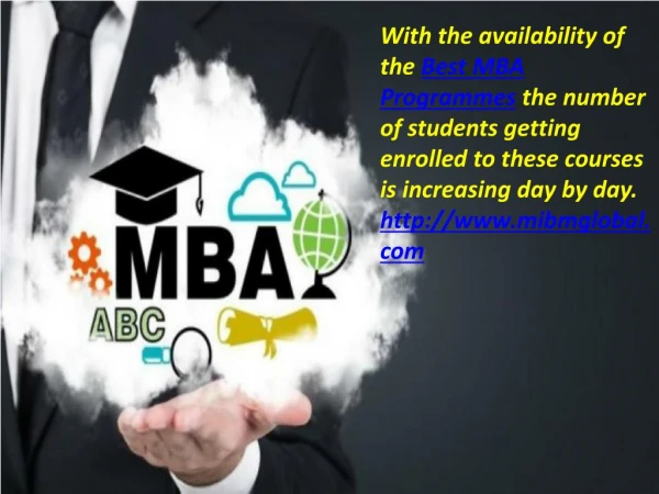 Best MBA Programme everyone has an MBA degree