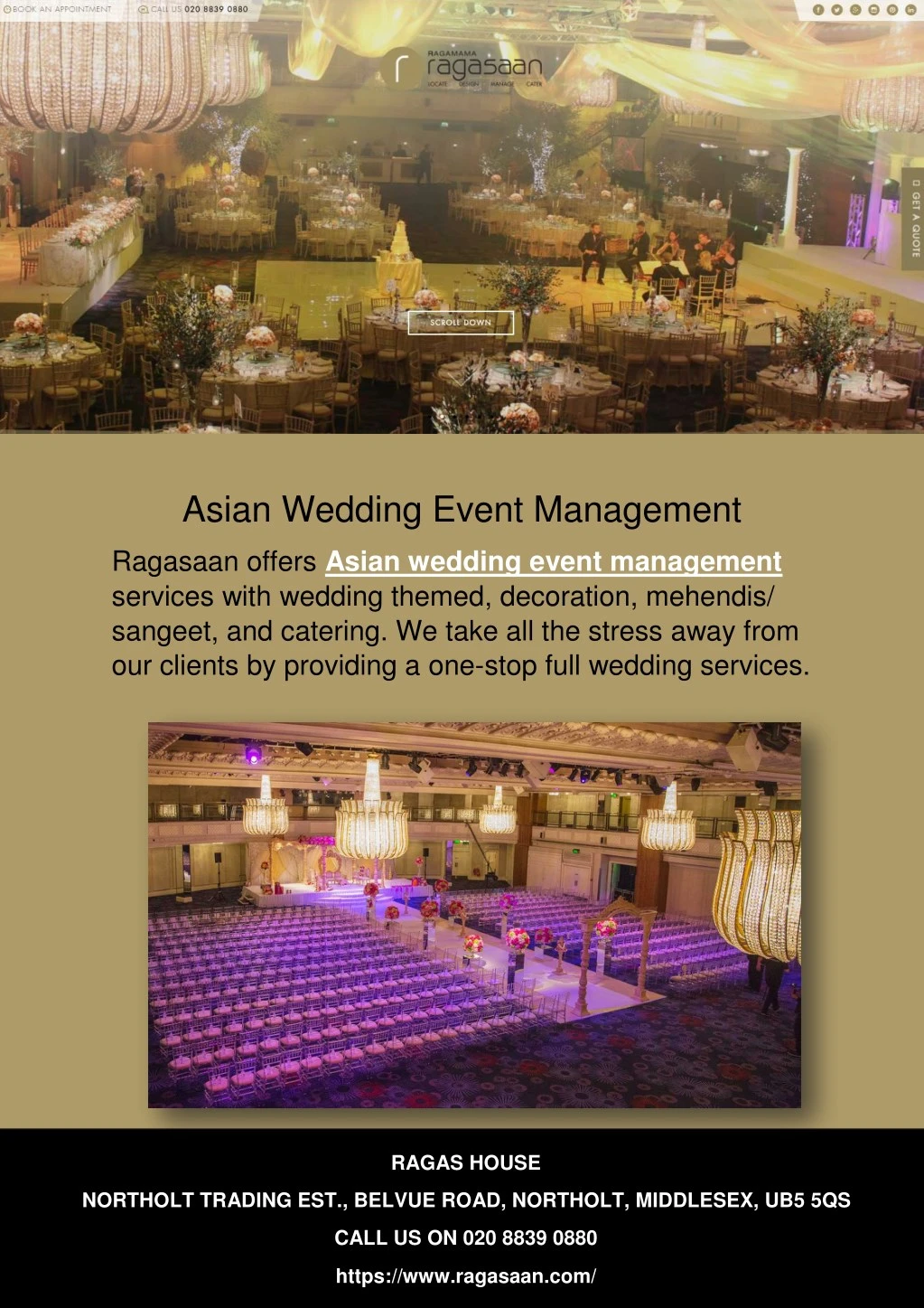 asian wedding event management