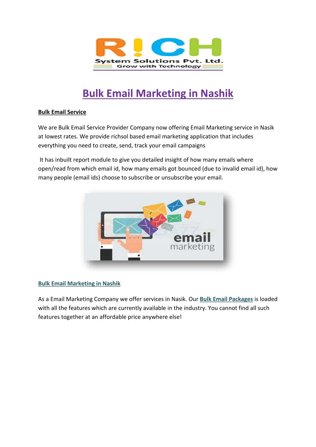 bulk email marketing in nashik