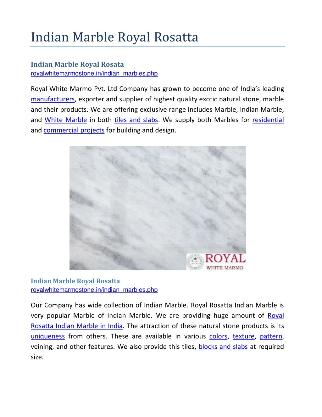 indian marble royal rosatta