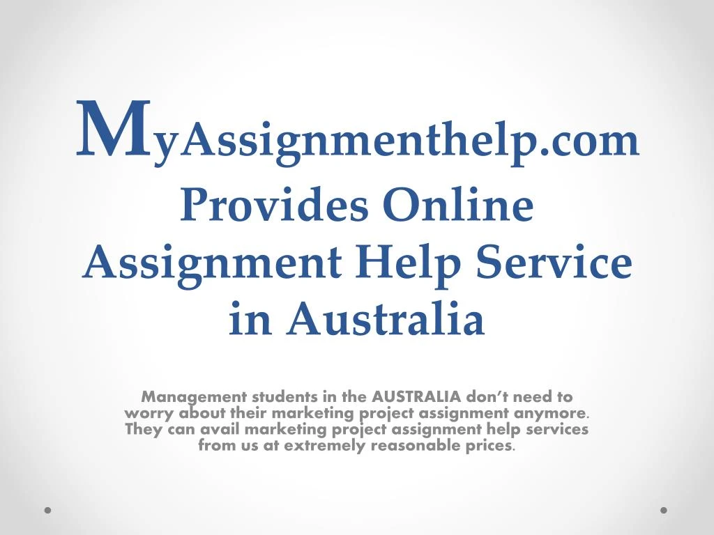 m yassignmenthelp com provides online assignment help service in australia