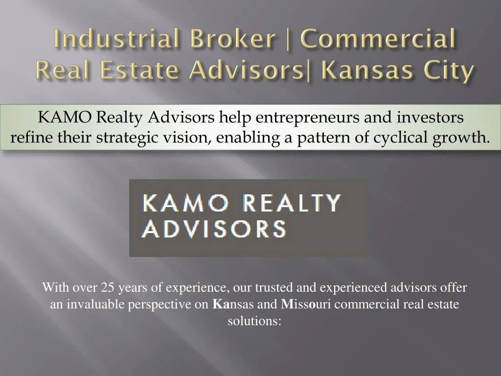 industrial broker commercial real estate advisors kansas city