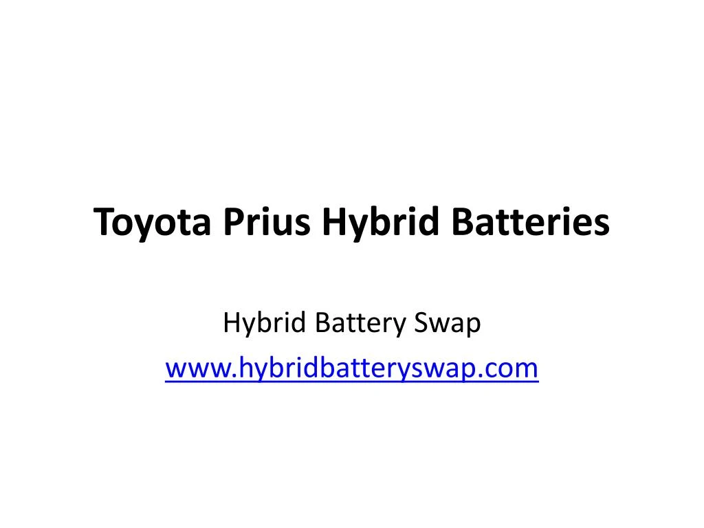 toyota prius hybrid batteries