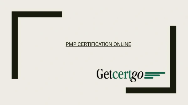 PMP Certification Training, PMP Certification Online - getcertgo