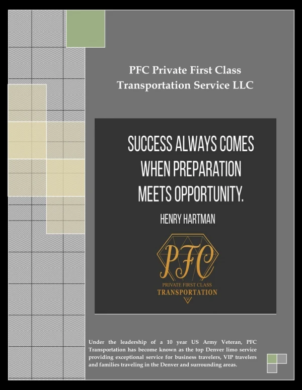 PFC Private First Class Transportation Service LLC