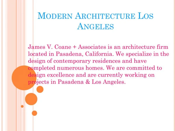 Modern Architecture Los Angeles