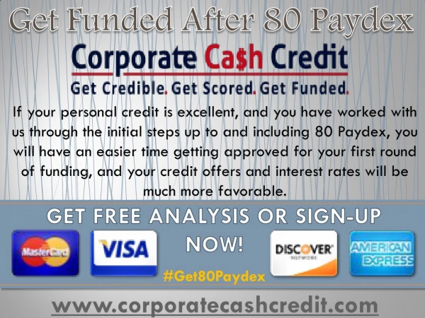 Get Funded After 80 Paydex - CorporateCashCredit.com