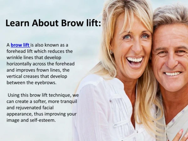 Learn About Brow lift Surgery