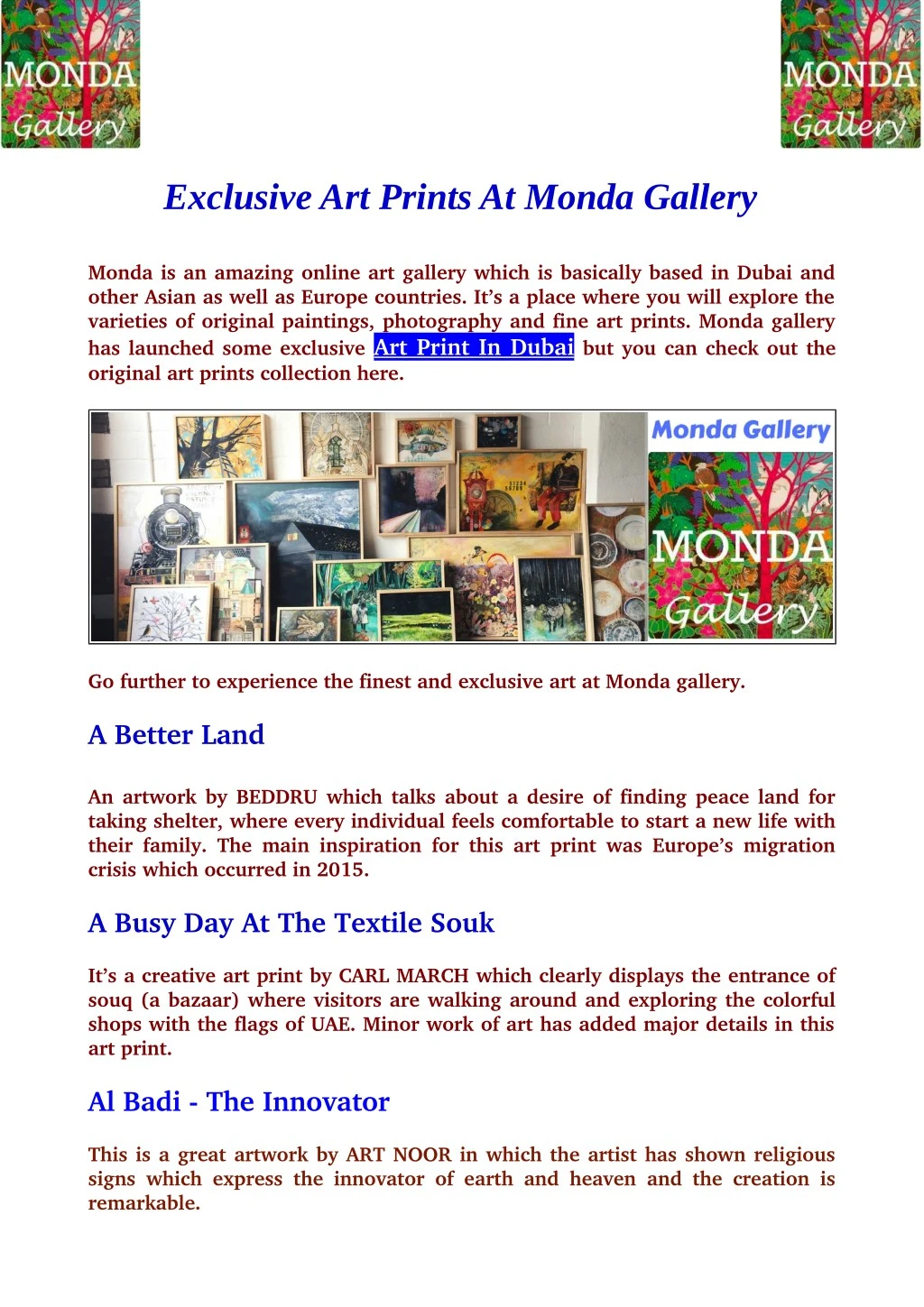 exclusive art prints at monda gallery