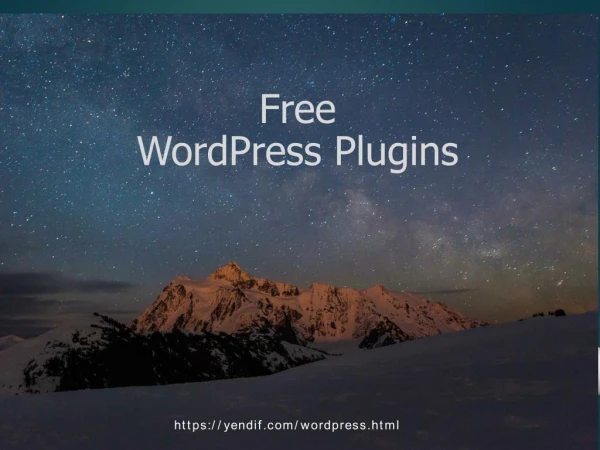 Free WordPress Plugins 2017