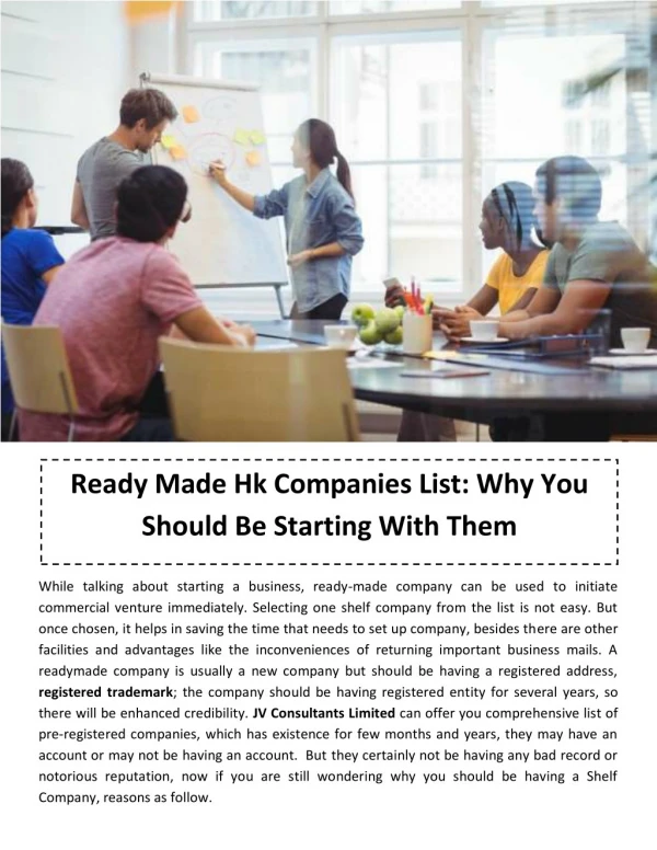 Ready Made Hk Companies List: Why You Should Be Starting With Them
