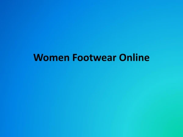 Women footwear online shopping india