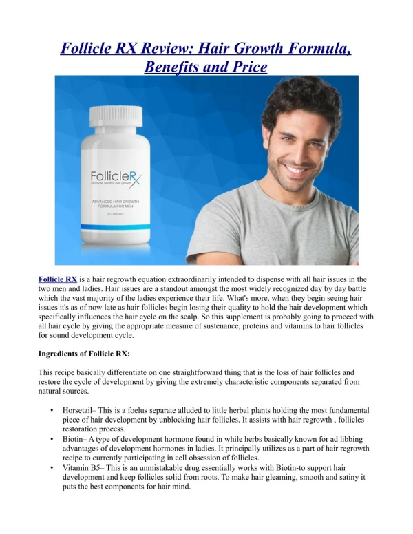 Follicle RX Review: Hair Growth Formula, Benefits and Price