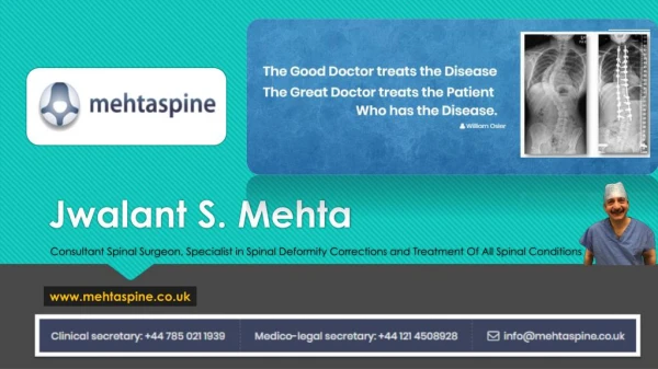 Dr Jwalant Mehta -Best Spinal Deformity Surgeon in UK