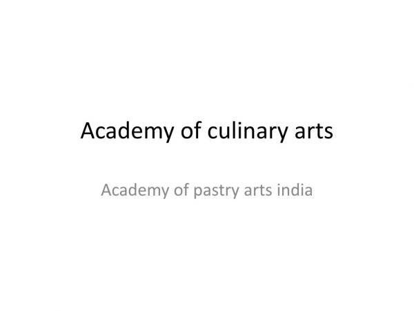 professional culinary courses in thiruvananthapuram