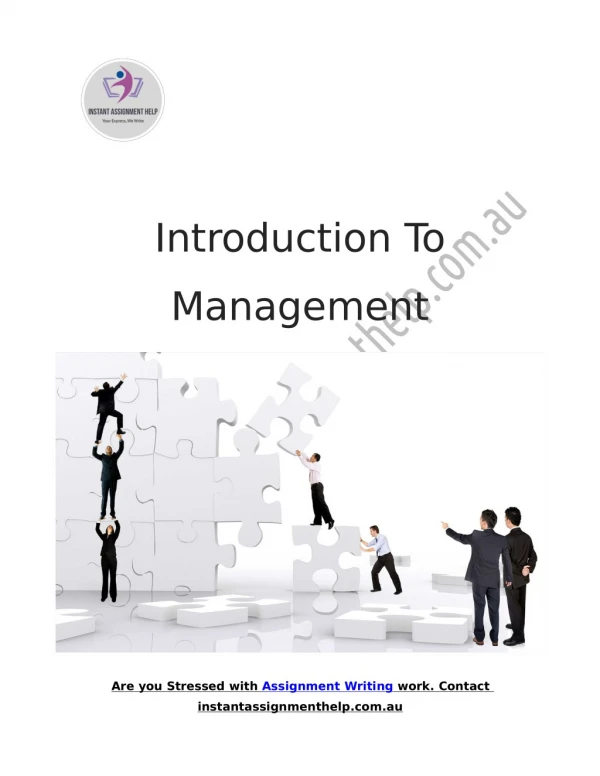 Sample on Introduction To Management