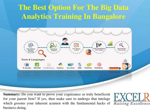 The Best Option For The Big Data Analytics Training In Bangalore