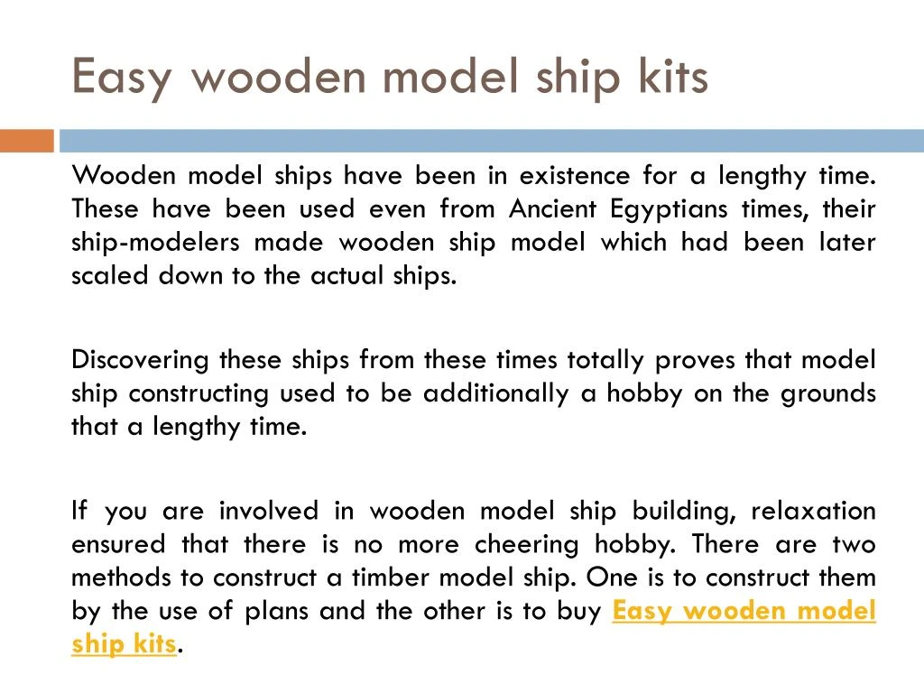 easy wooden model ship kits