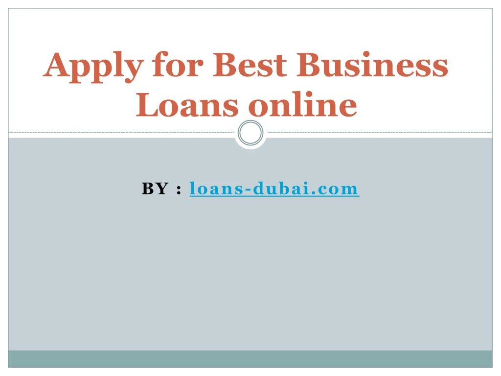apply for best business loans online