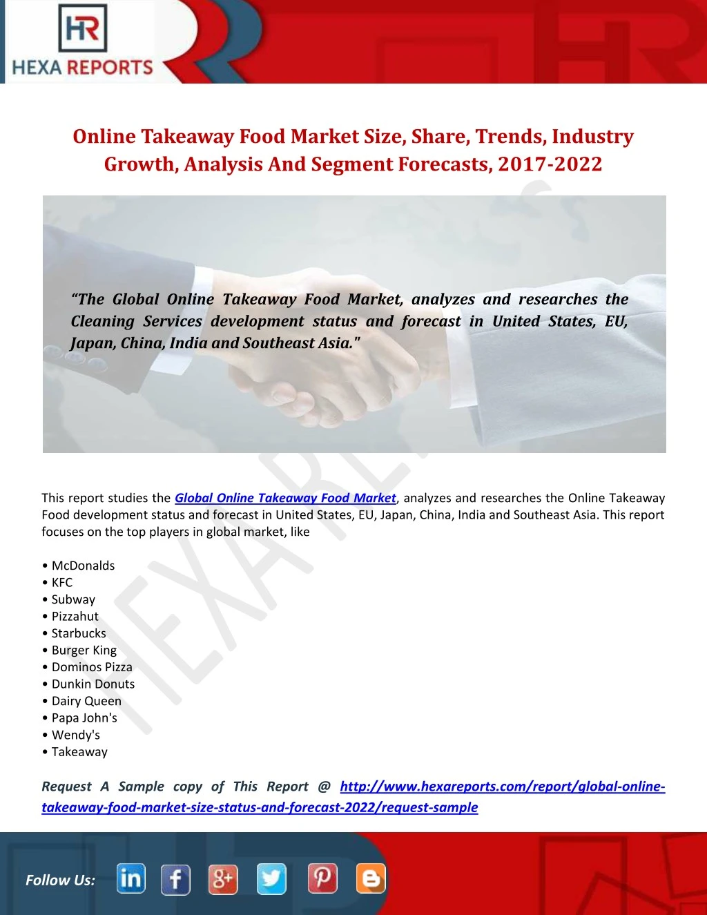 online takeaway food market size share trends