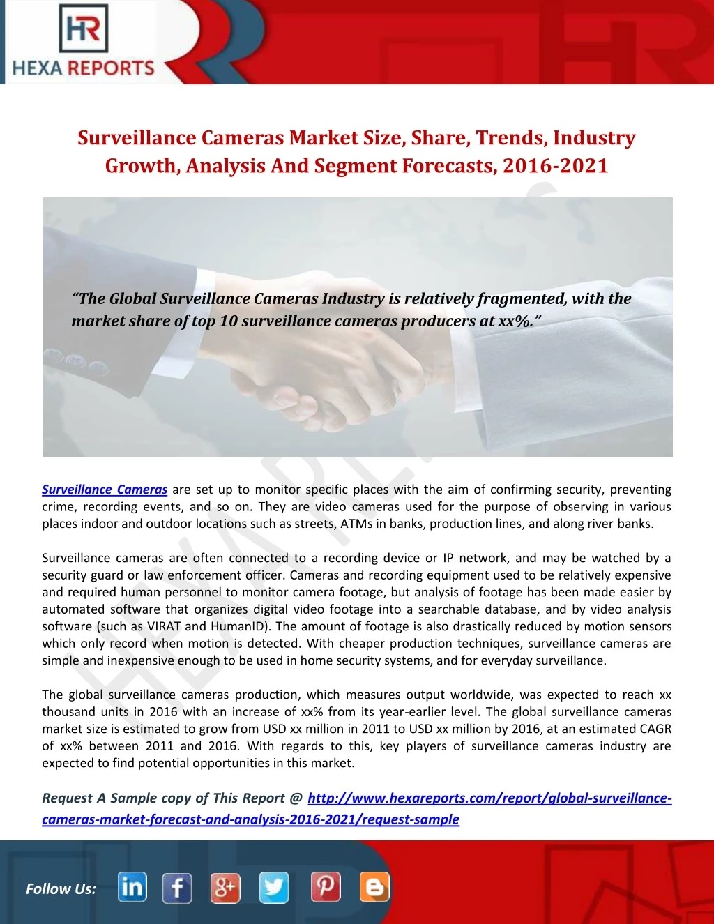 surveillance cameras market size share trends